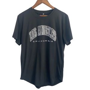 Final Price 🛍️ Los Angeles Black Round Hem Tshirt